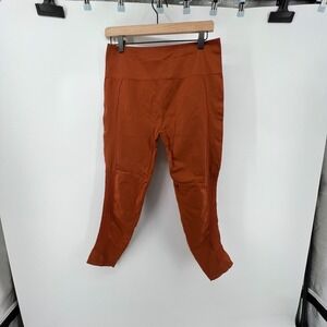 Fabletics Women L Sync Seamless High-Waisted Perforated 7/8 Legging Burnt Orange